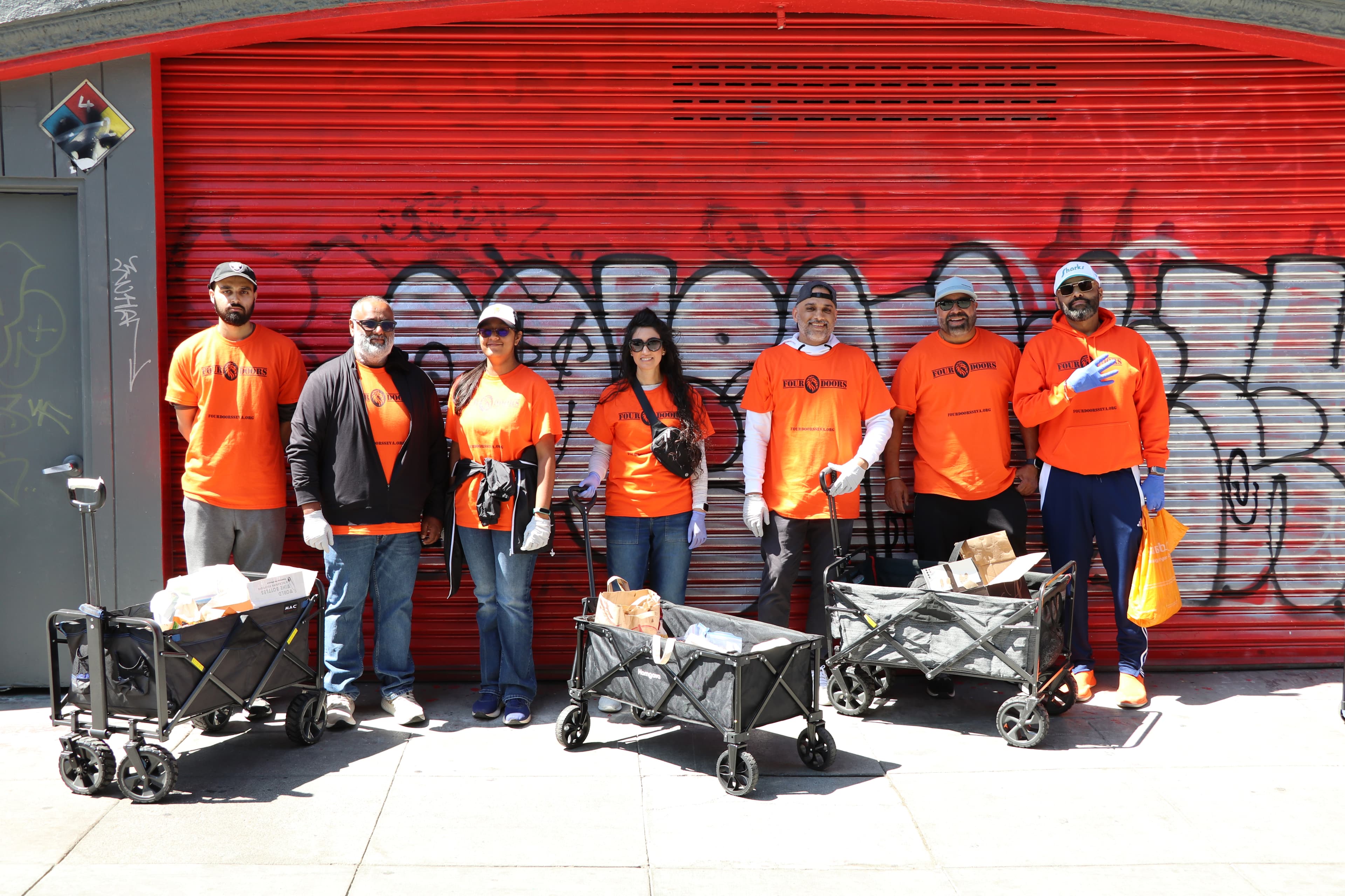 Four Doors volunteers in action