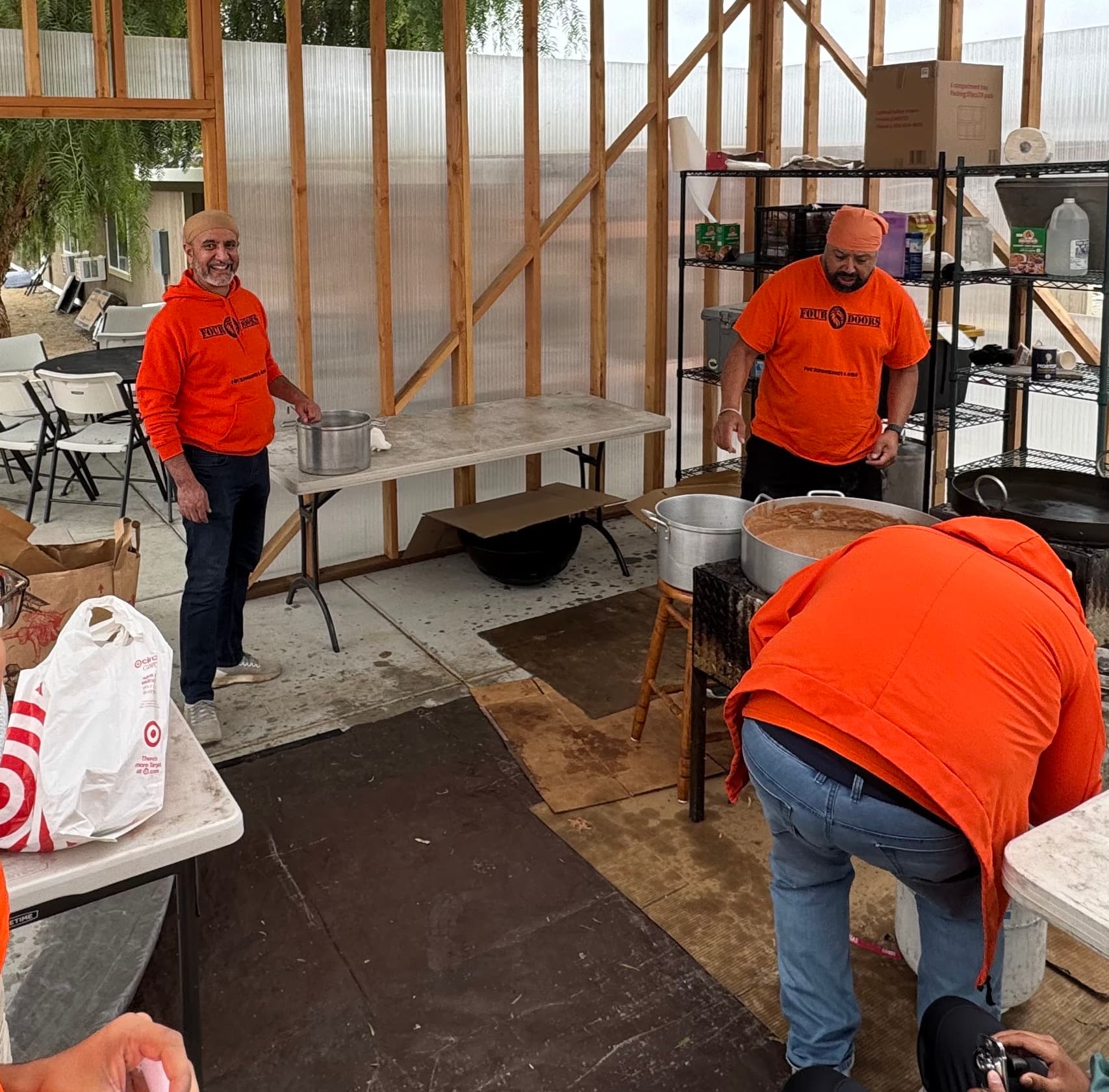 Volunteers serving the community